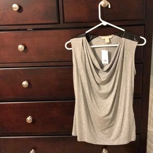 NWT Banana Republic sleeveless top with leather